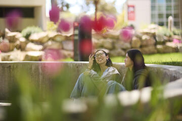 students in spring